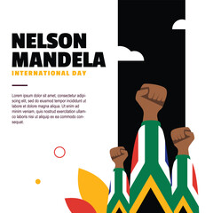 Nelson Mandela day event background illustration