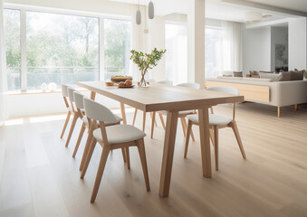 Modern Contemporary Dining Room Interior Generative AI