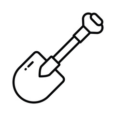 Shovel vector design in trendy style, icon of construction tools