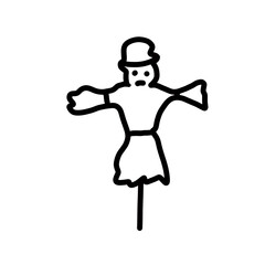 scarecrow Halloween hand drawn doodle