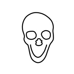 skull Halloween hand drawn doodle