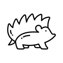 Creatively designed icon of hedgehog in editable style, easy to use and download