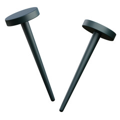 3d nail illustration with transparent background