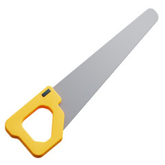 3d saw illustration with transparent background