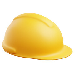 3d Construction helmet illustration with transparent background