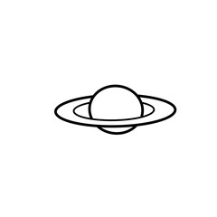 Saturn space hand drawn doodle 