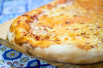 Image of Traditional Italian Pizza with copy space
