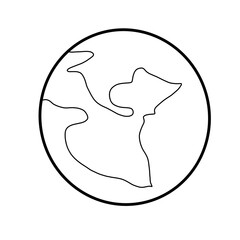 globe space hand drawn doodle 