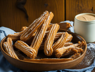Indulge in the Delight of Churros - Disfruta del Placer de los Churros (generated with AI)
