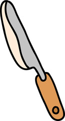 kitchen knife hand draw