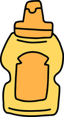 sauce mustard hand draw