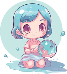 Enchanting Waterdrop: Magical Blue Fantasy