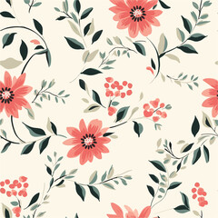 Simplicity in Bloom: Minimalistic Floral Pattern