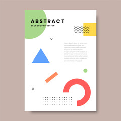 Book cover brochure designs in geometric style. Vector illustration.