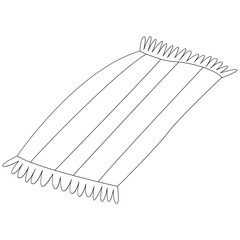 Towel Beach Days Outline 2D Illustrations