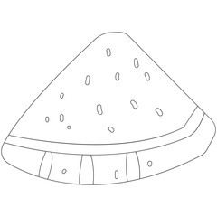 Watermelon Beach Days Outline 2D Illustrations