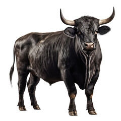 German Angus Bull standing isolated on white