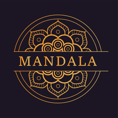 modern and luxury mandala vector logo icon illustration design