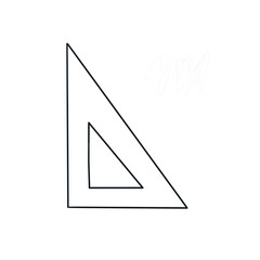 triangle school stationery hand drawn doodle 