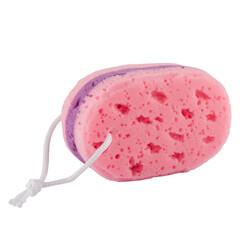 Bath washcloth on a white background. SPA Body care.