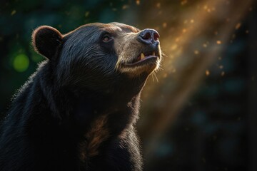 Malayan Sun Bear in the Wilderness