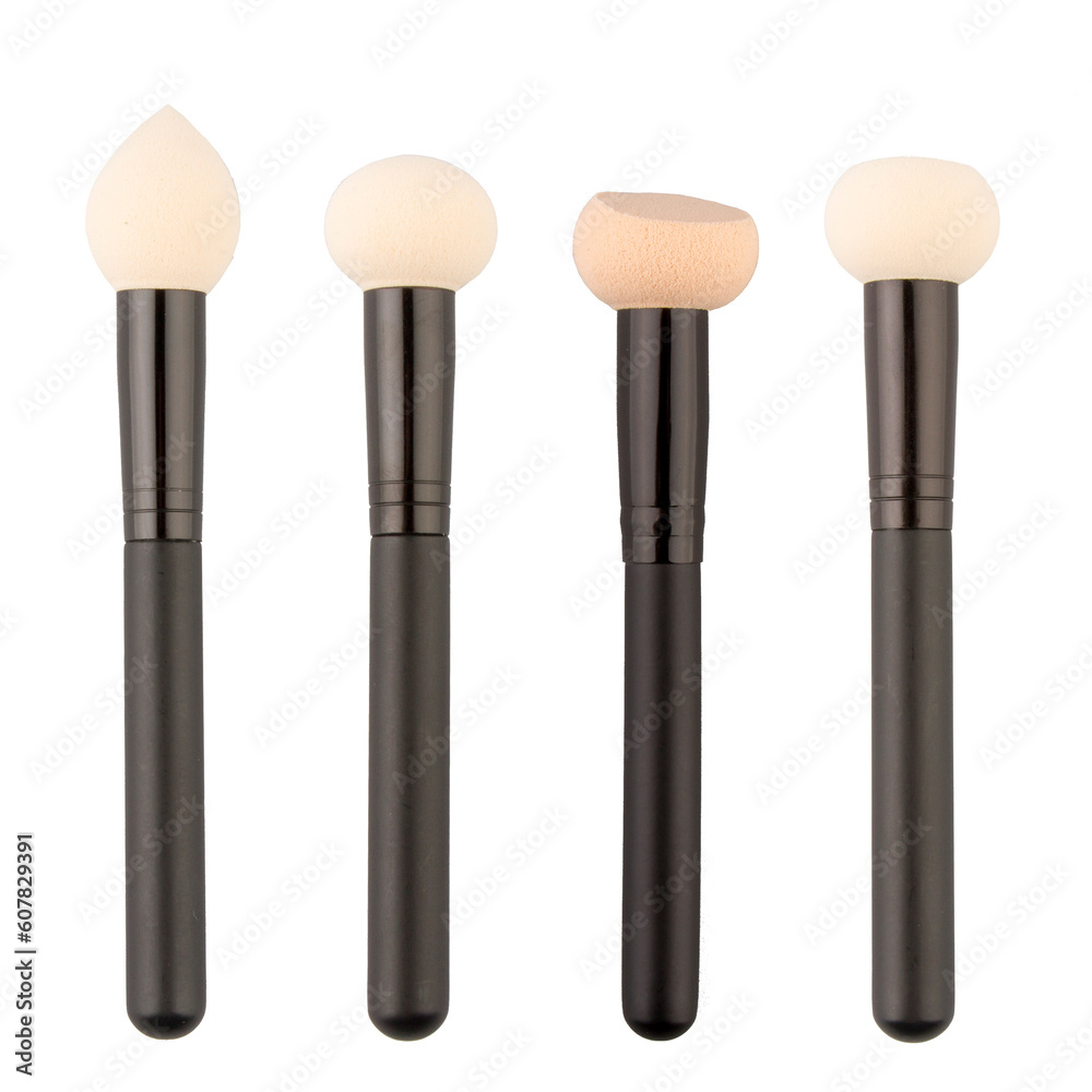 Wall mural Beauty blender cosmetic accessories set isolated on white background. Sponges for cosmetics. makeup products. beauty concept.