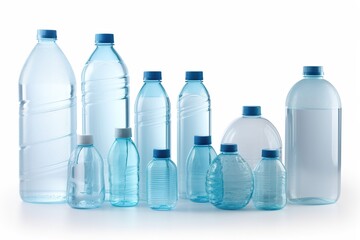 bottled water isolated on white background. Generated by AI.