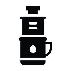 aeropress glyph icon illustration vector graphic