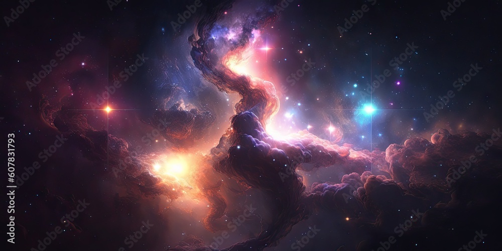Canvas Prints space background deep space full stars shiny beautiful. generative ai aig15.