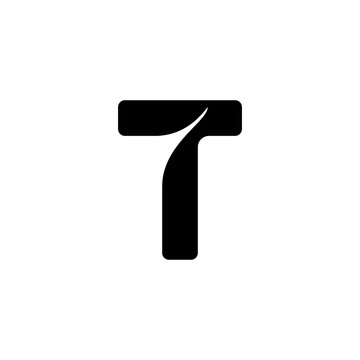 T alphabet initial logo deisign 
