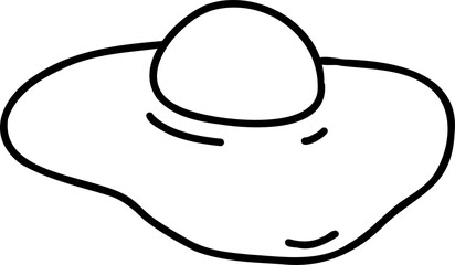 fried egg hand draw