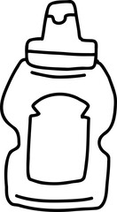 sauce mustard hand draw