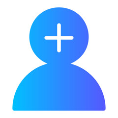 Obraz premium add user gradient icon