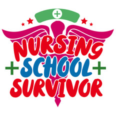 Retro Nurse T-shirt Design, Vector