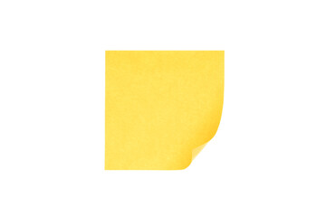 Yellow blank post-it notes isolated on white background with clipping path.
