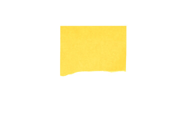 Blank Torn Yellow post-it notes isolated on white background with clipping path.