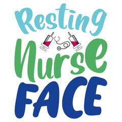 Retro Nurse T-shirt Design, Vector