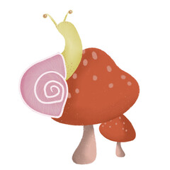 Cute snail hand drawn