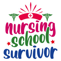 Retro Nurse T-shirt Design, Vector