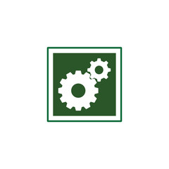 gears icon on the green button