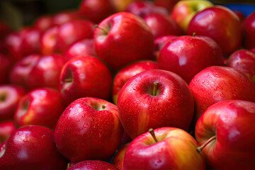Fototapeta na wymiar red apples. Generative AI