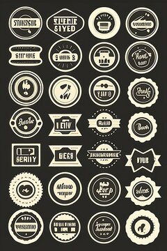 set of vintage labels