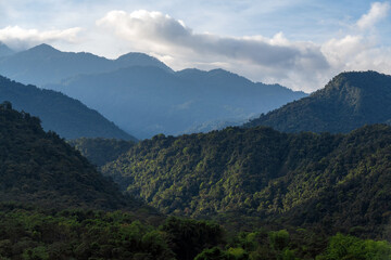 Naklejka premium Mindo cloud forest landscape near Quito, Ecuador.