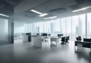 modern office interior with furniture
