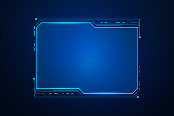 Sci fi futuristic user interface, HUD template frame design, Technology abstract background	
