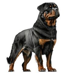 Fototapeta premium Rottweiler standing isolated on white
