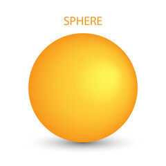 Vector sphere with gradients for for game, icon, package design, logo, mobile, ui, web, education. 3D ball on a white background. Spherical shape illustration