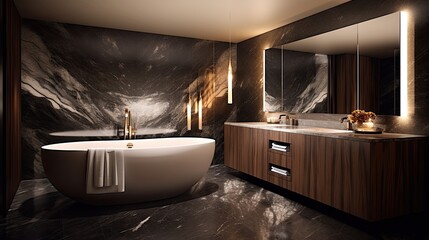 Luxury bathroom. Generative AI