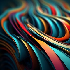 colorful 3d abstract background Created with Generative AI