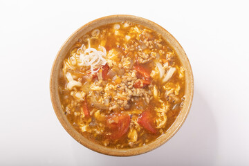 トマトと卵のカレーうどん